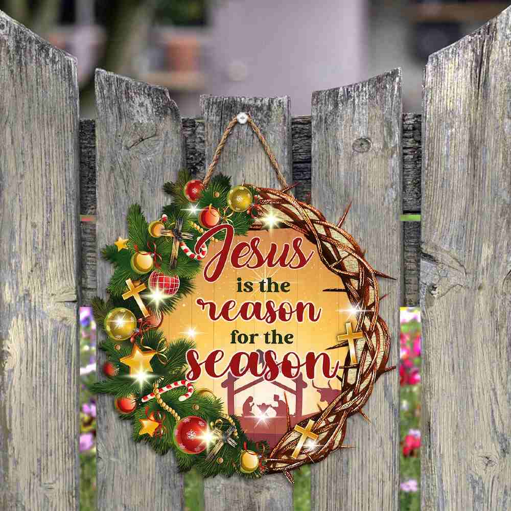 Christian Custom Wooden Sign Jesus Is The Reason For The Season