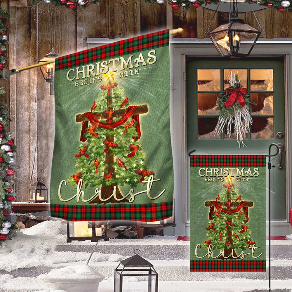Gnome Sweet Gnome Christmas Flag
