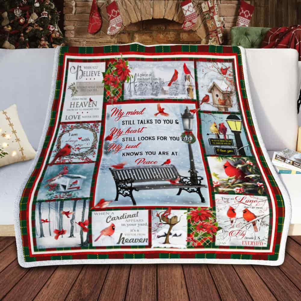 Christmas Cardinal Sofa Throw Blanket Geembi™ Cardinal Christmas Sofa throw