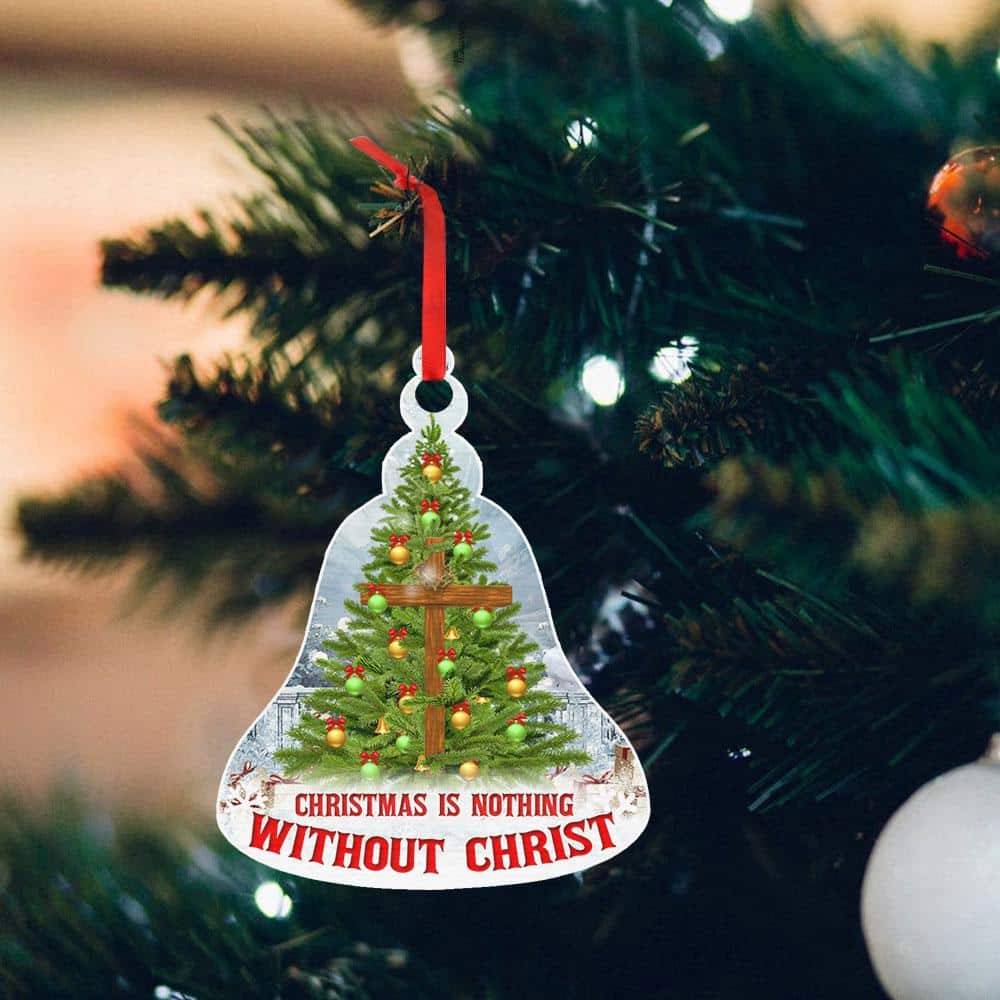 Christmas Ornament Christmas Is Nothing Without Christ - mini Christmas ornaments