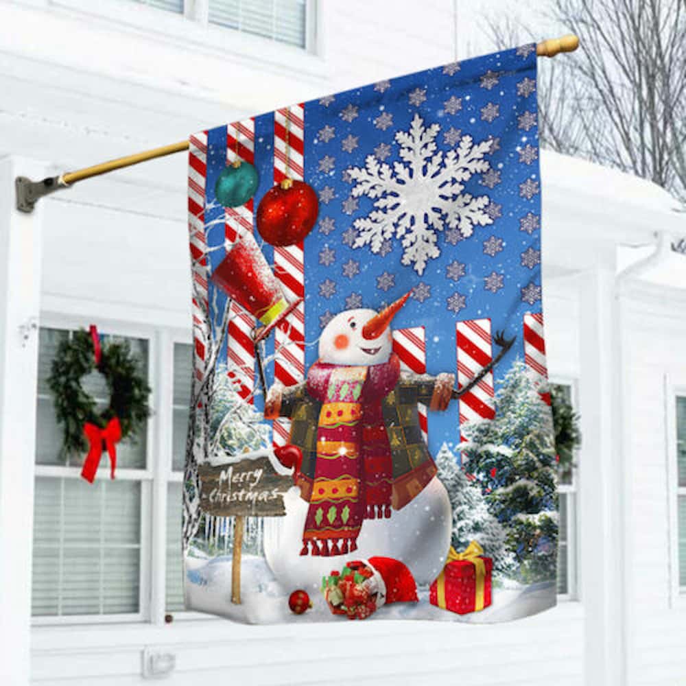 Christmas Snowman Flag