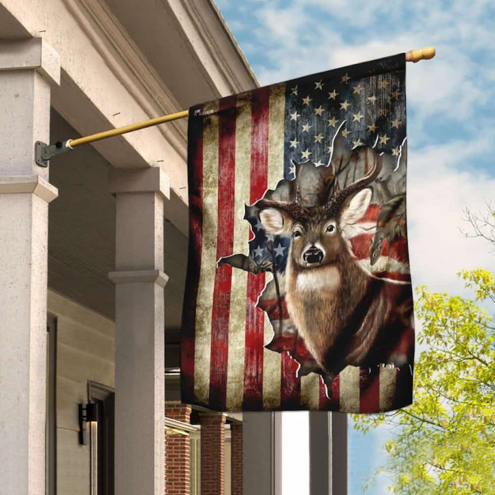 Deer America US Flag Flagwix™ American Deer Flag