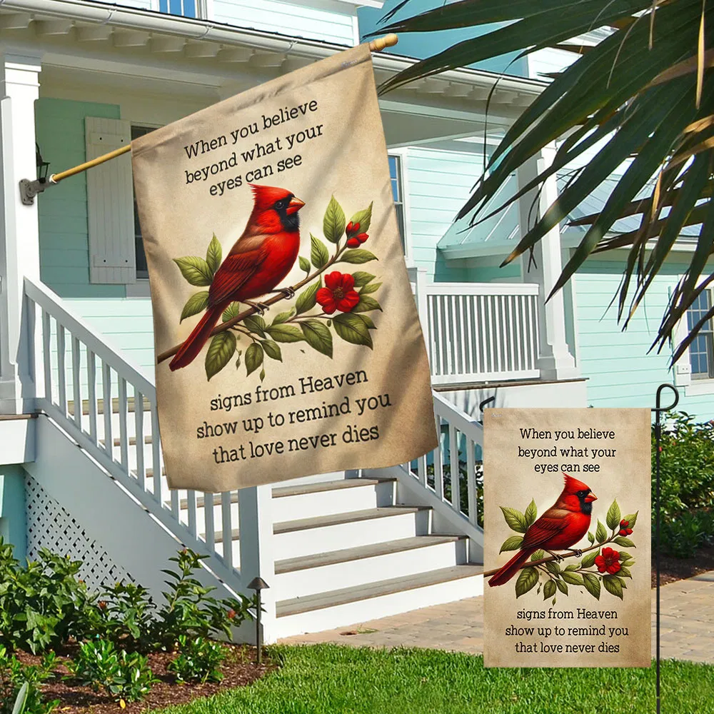 FLAGWIX Cardinal Love Never Dies Flag