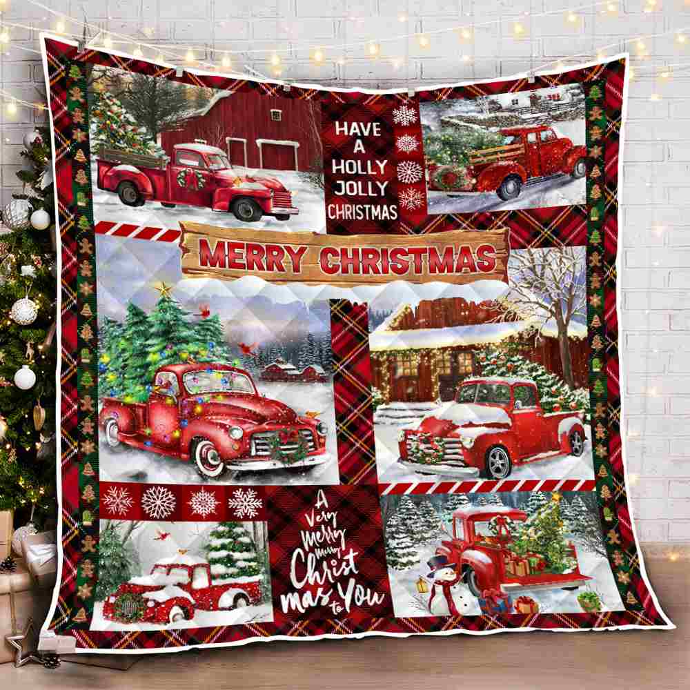 Have A Holly Jolly Truck Quilt
