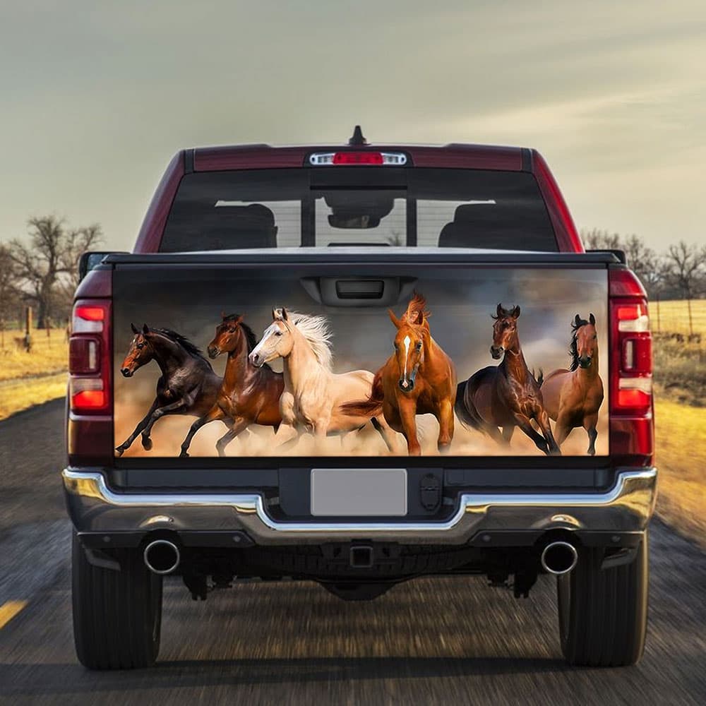 Horses Tailgate Decal Sticker Wrap