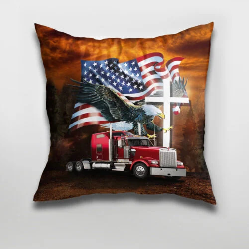Jesus American Eagle Trucker Cushion