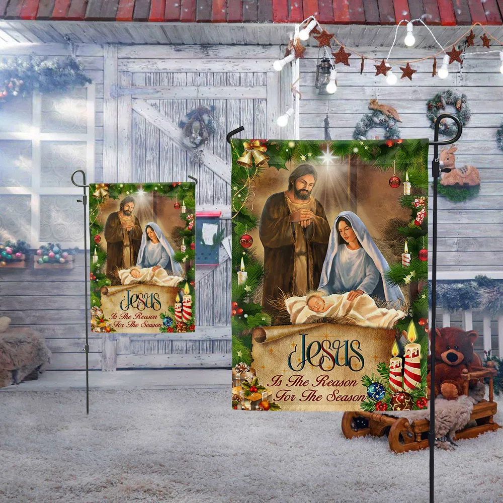 Jesus Flag Jesus Is The Reason For The Season Christmas Flag