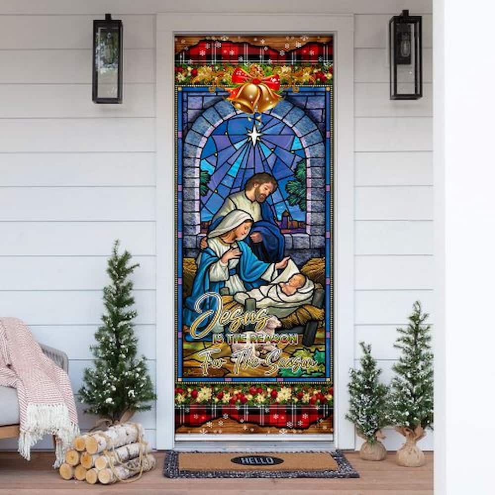Jesus Is The Reason For The Season. Christian Door Cover