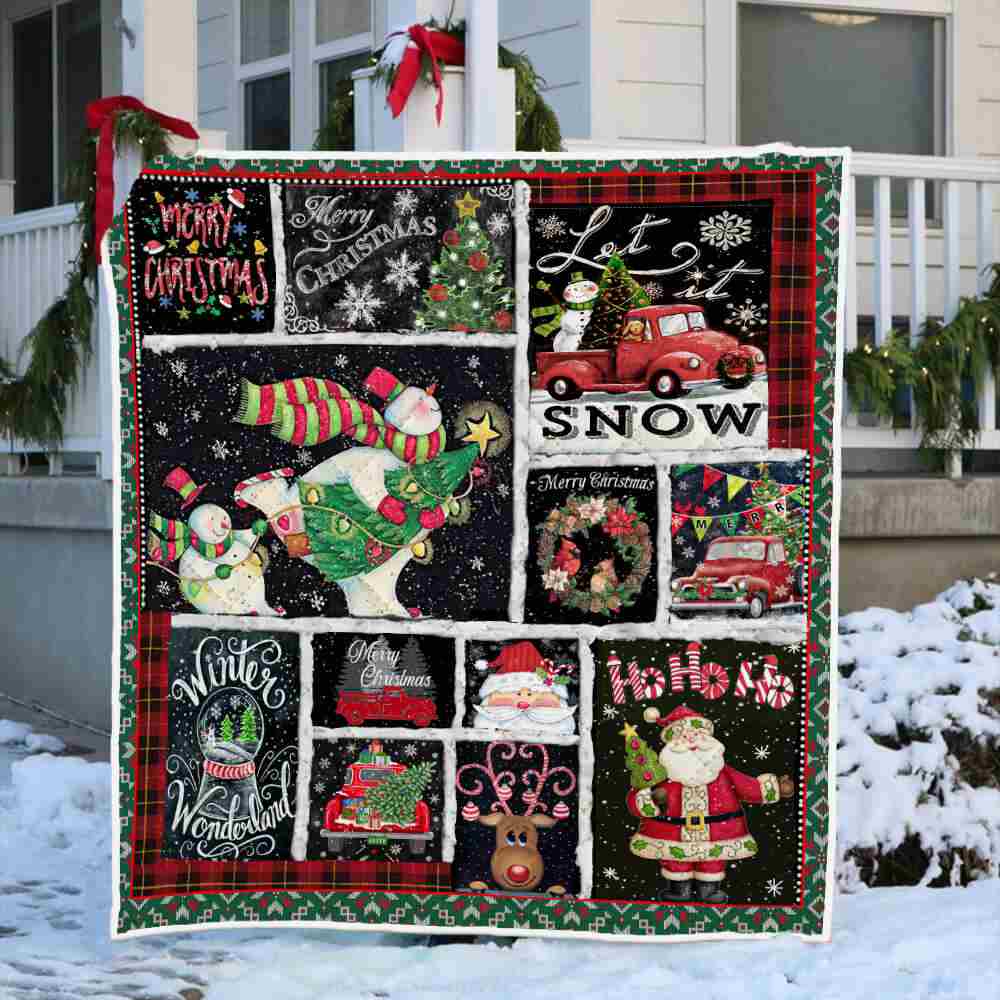 Merry Christmas Quilt Blanket Super
