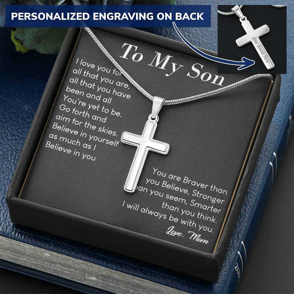 Mom To Son - Cross Necklace