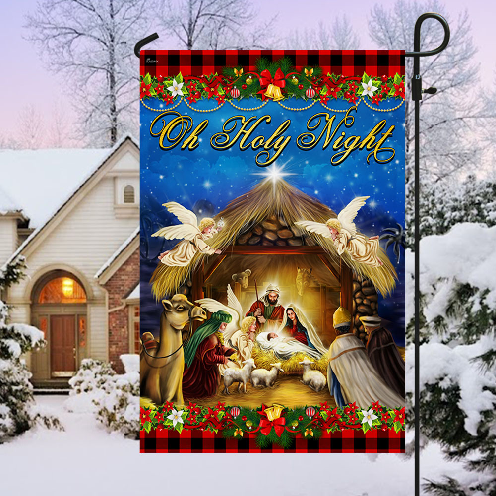 Nativity of Jesus Oh Holy Night Jesus Christmas Flag