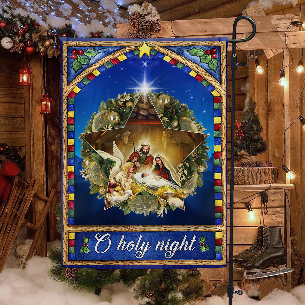 O Holy Night Christmas Nativity Jesus Flag