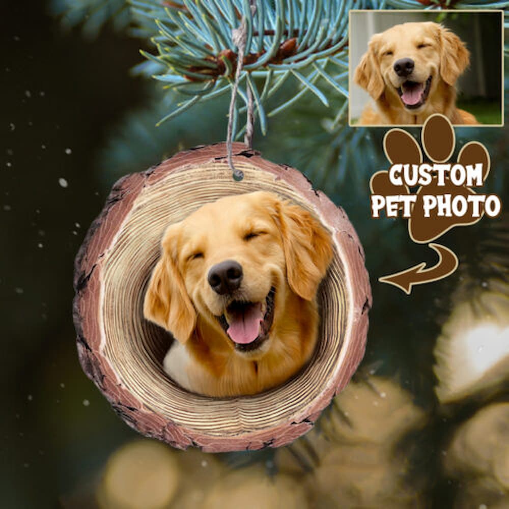 Personalized Wooden Ornament Custom Pet Photo