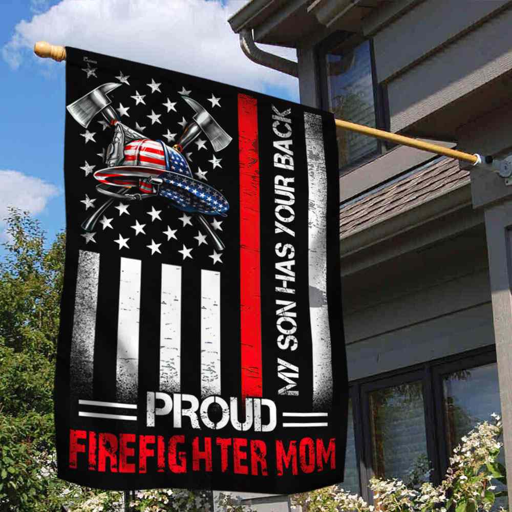 Proud Firefighter Mom Flag