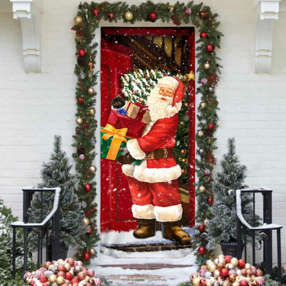 Santa Claus Door Cover, He Will Visit You At Home This Christmas