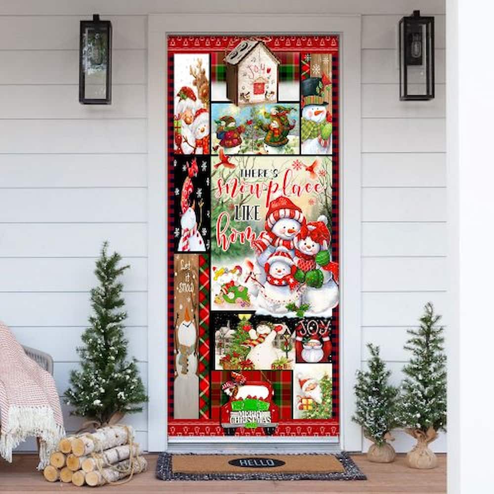 There’s Snow Place Like Home Snowman Door Cover