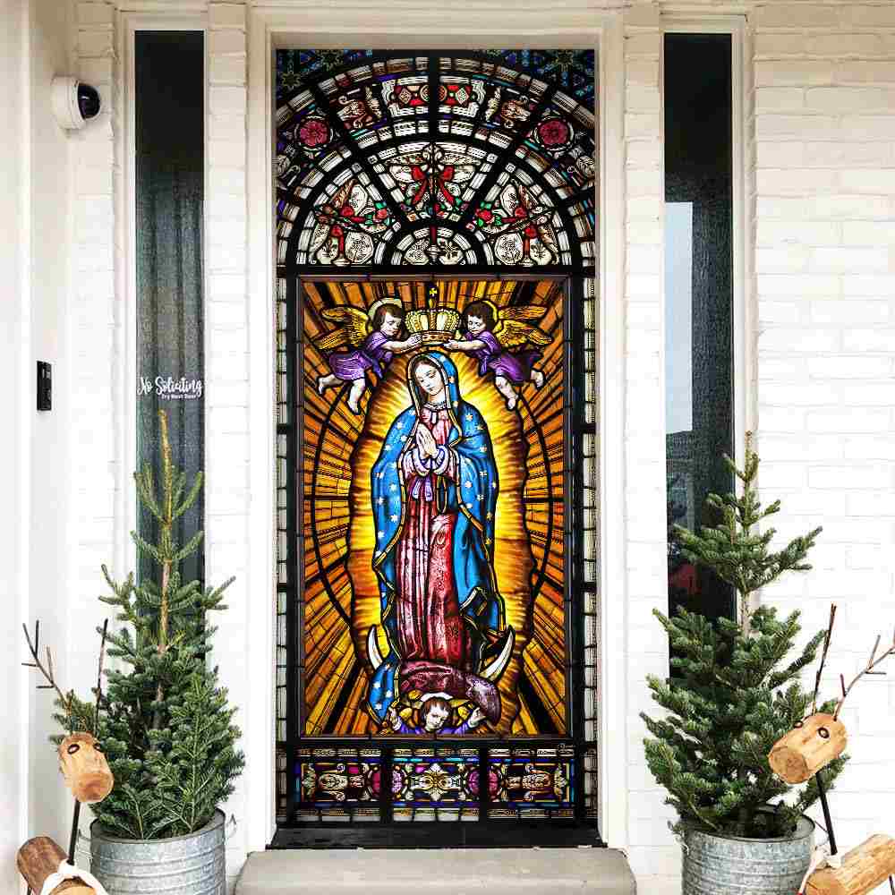 Virgin Mary, Mother Of Jesus Door Cover