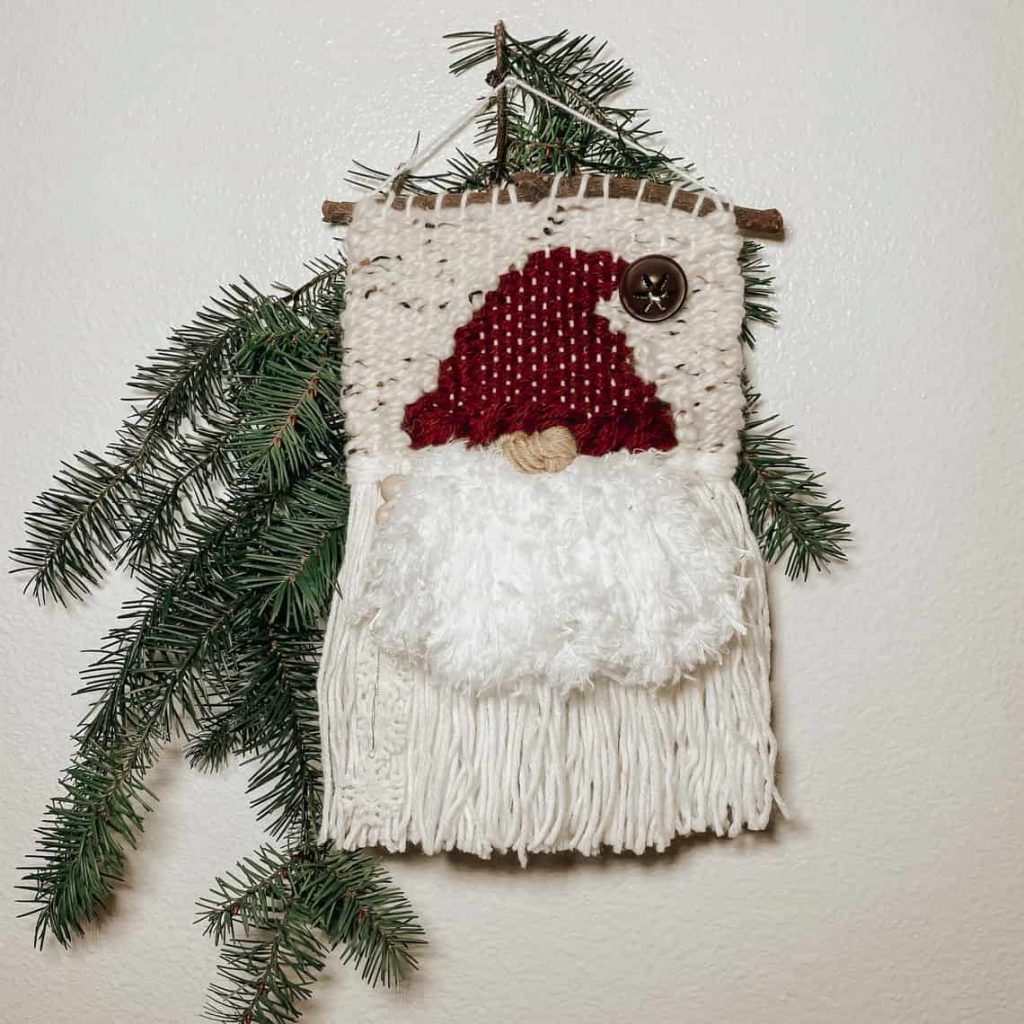Traditional Santa Woven Wall Hanging