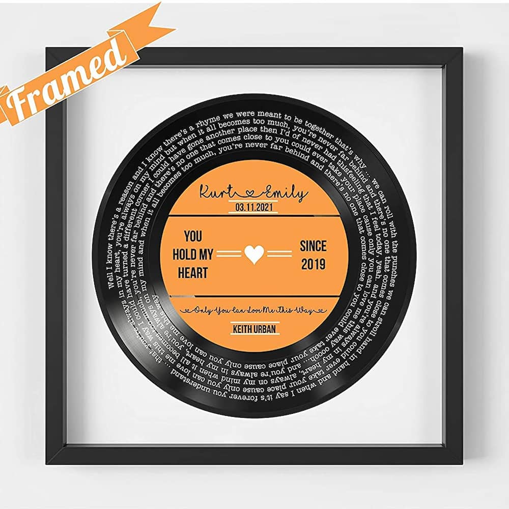 Personalized Vinyl Record Print Frame