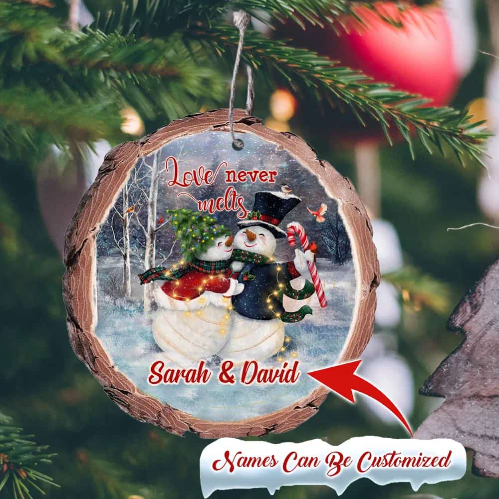 personalized christmas ornaments for couples