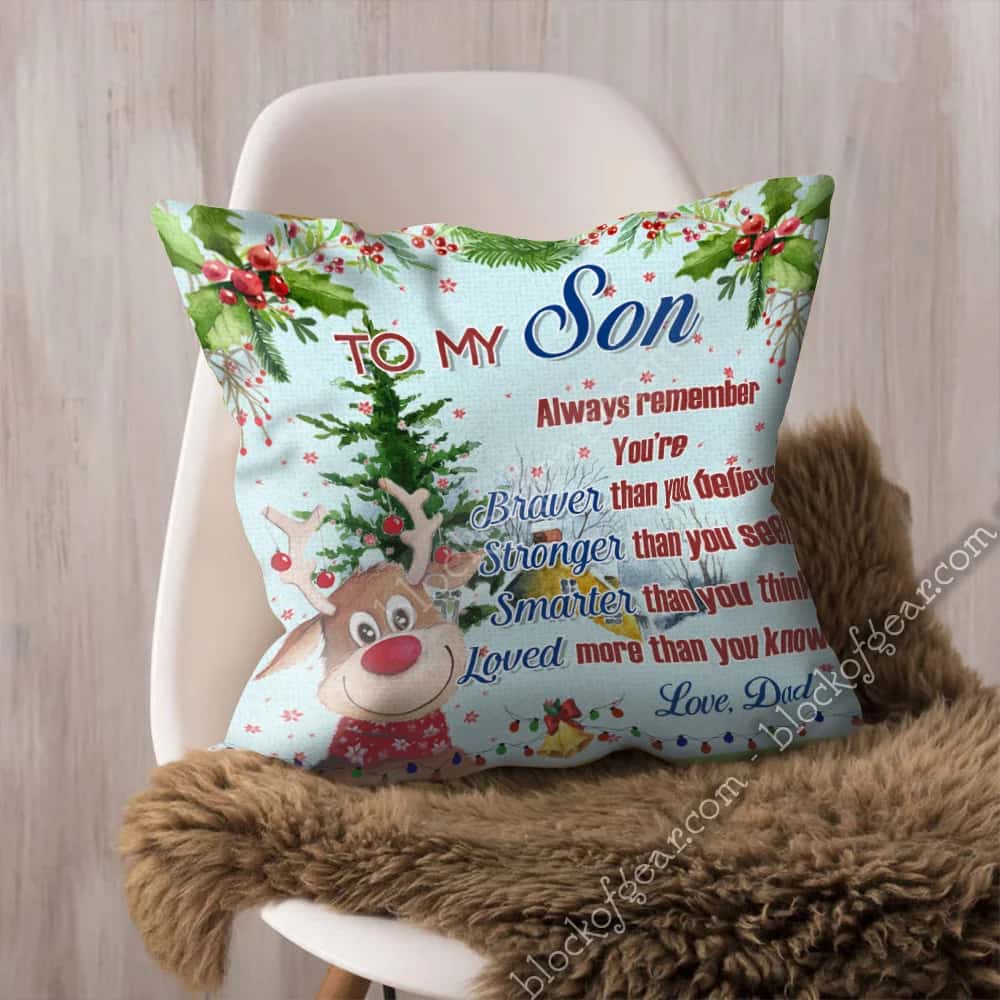 You Are Loved More Than You Know, Dad To Son Cushion Cover