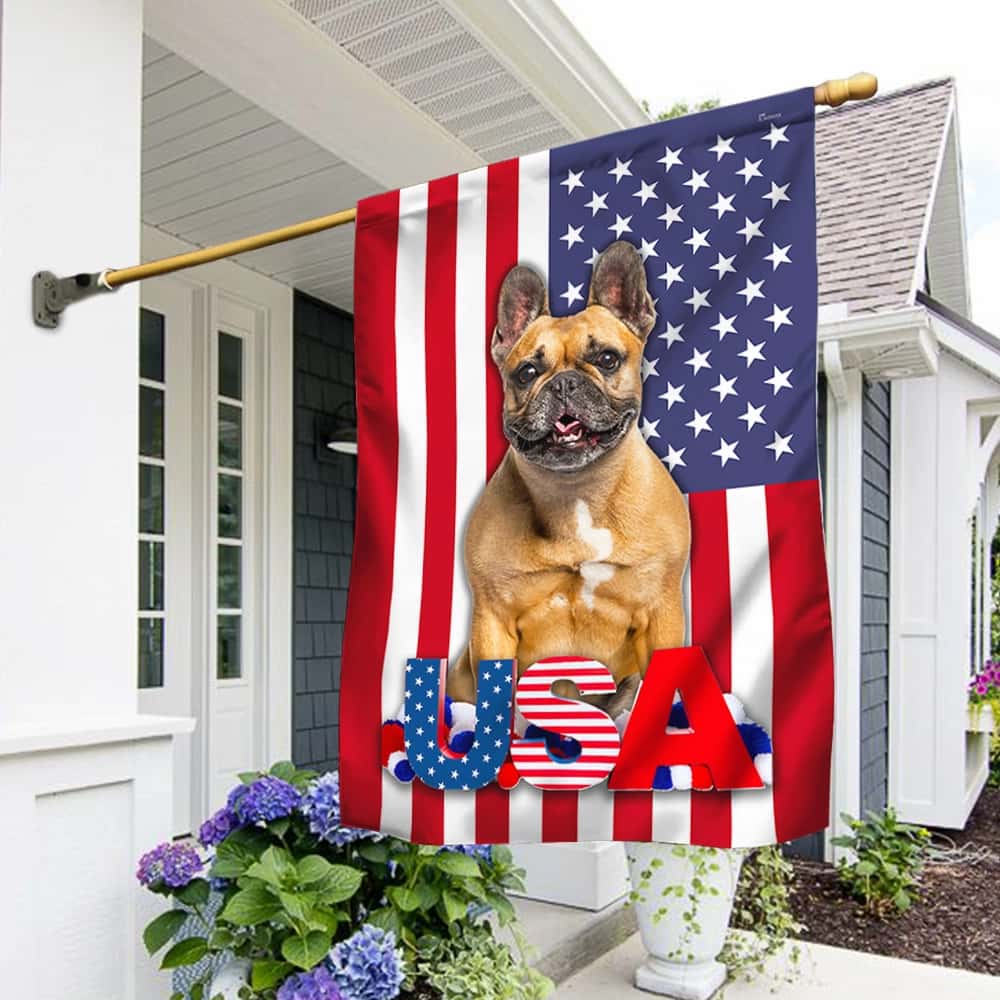 Bulldog Lover American Flag