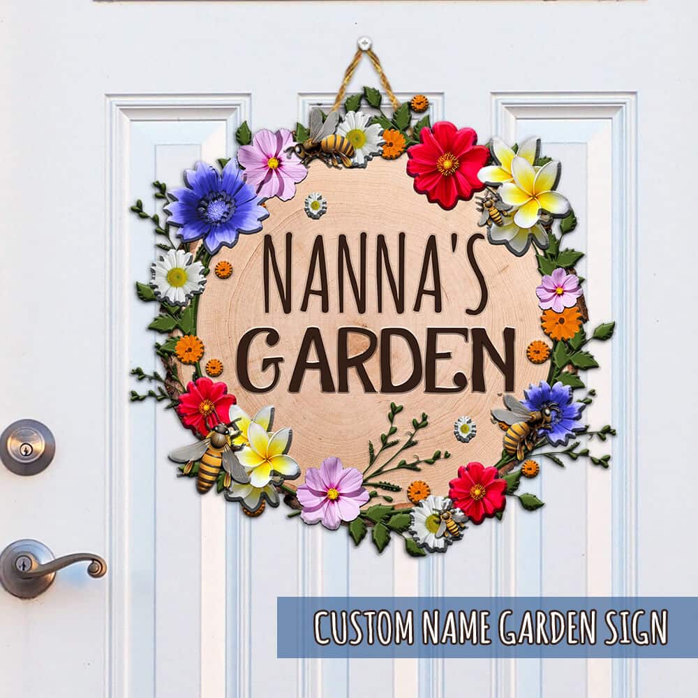 Custom Wooden Sign, Personalized Nanna’s Garden Sign
