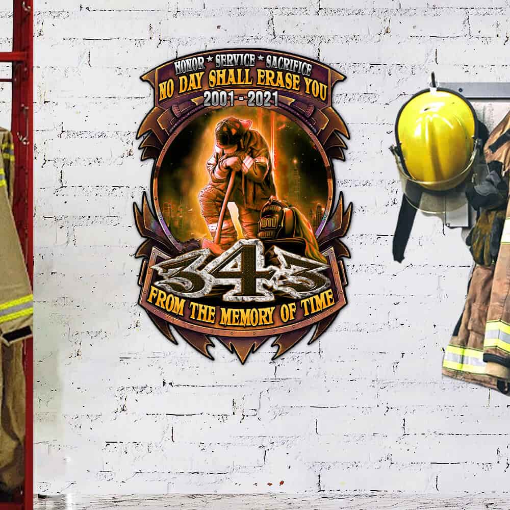 Firefighter – Honor and Respect Hanging Metal Sign Flagwix™ firefighter welcome sign