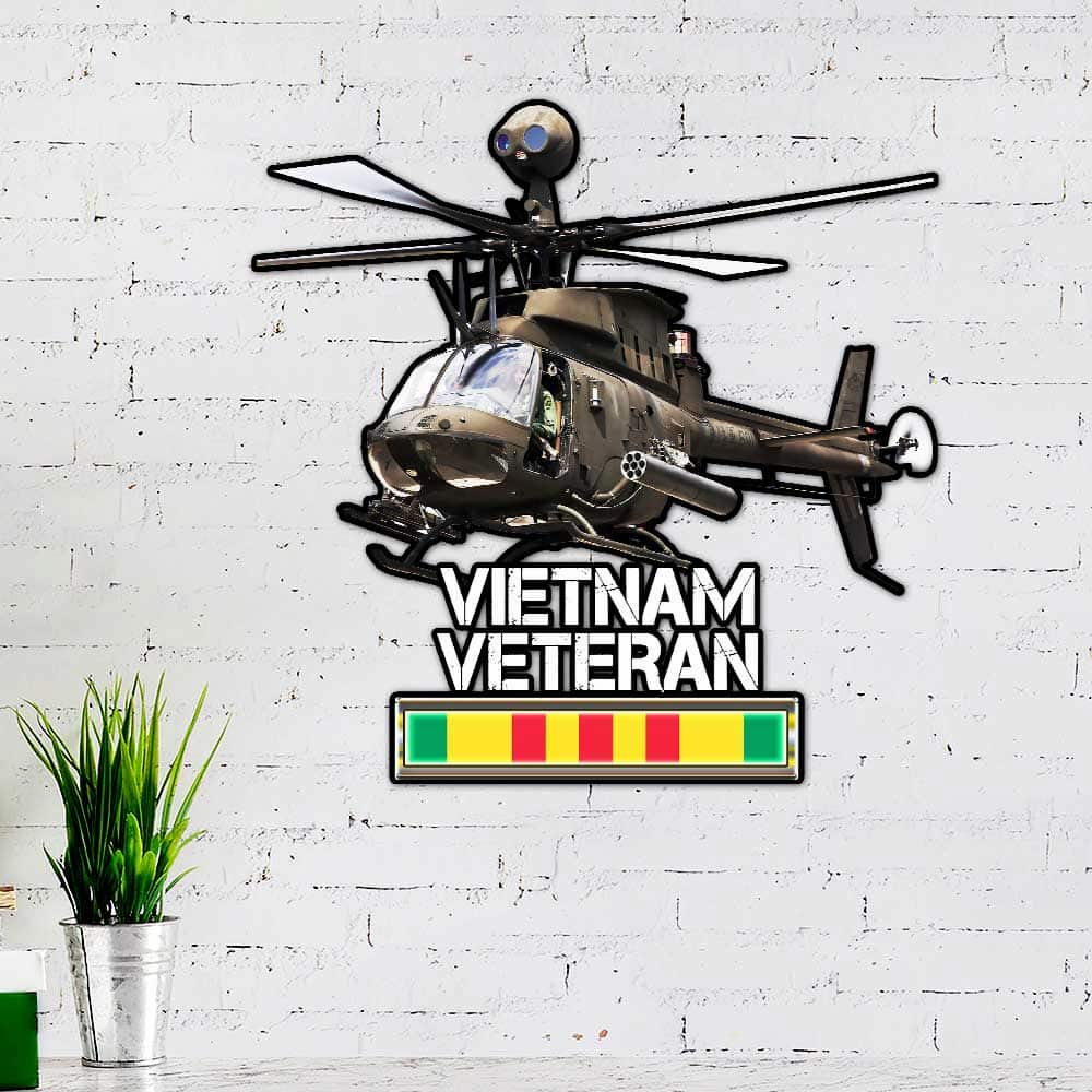 Huey Helicopter Vietnam War Memorial Hanging Metal Sign Flagwix™ logos for veterans day