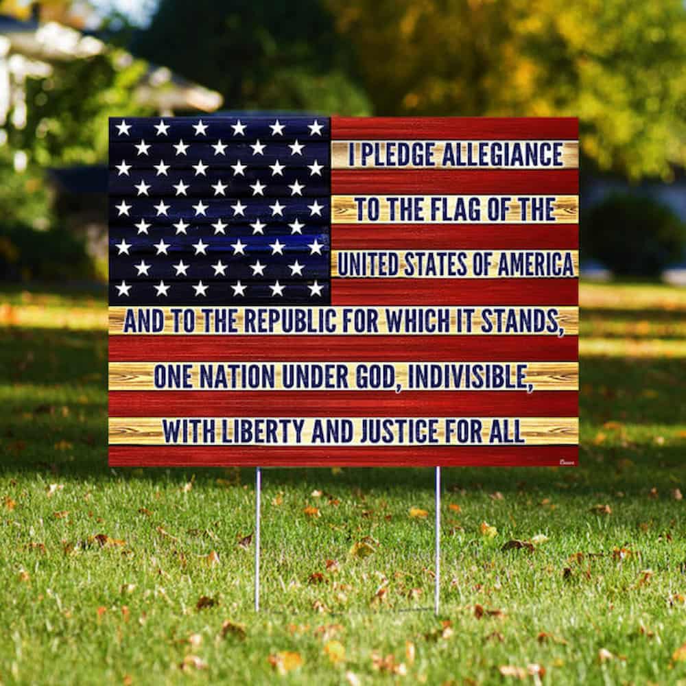 Proud To Be An American Yard Sign Flagwix™ patriot yard signs