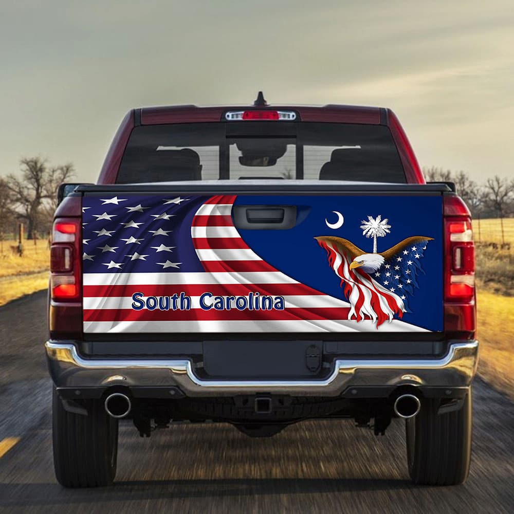 South Carolina Eagle Truck Tailgate Decal Sticker Wrap