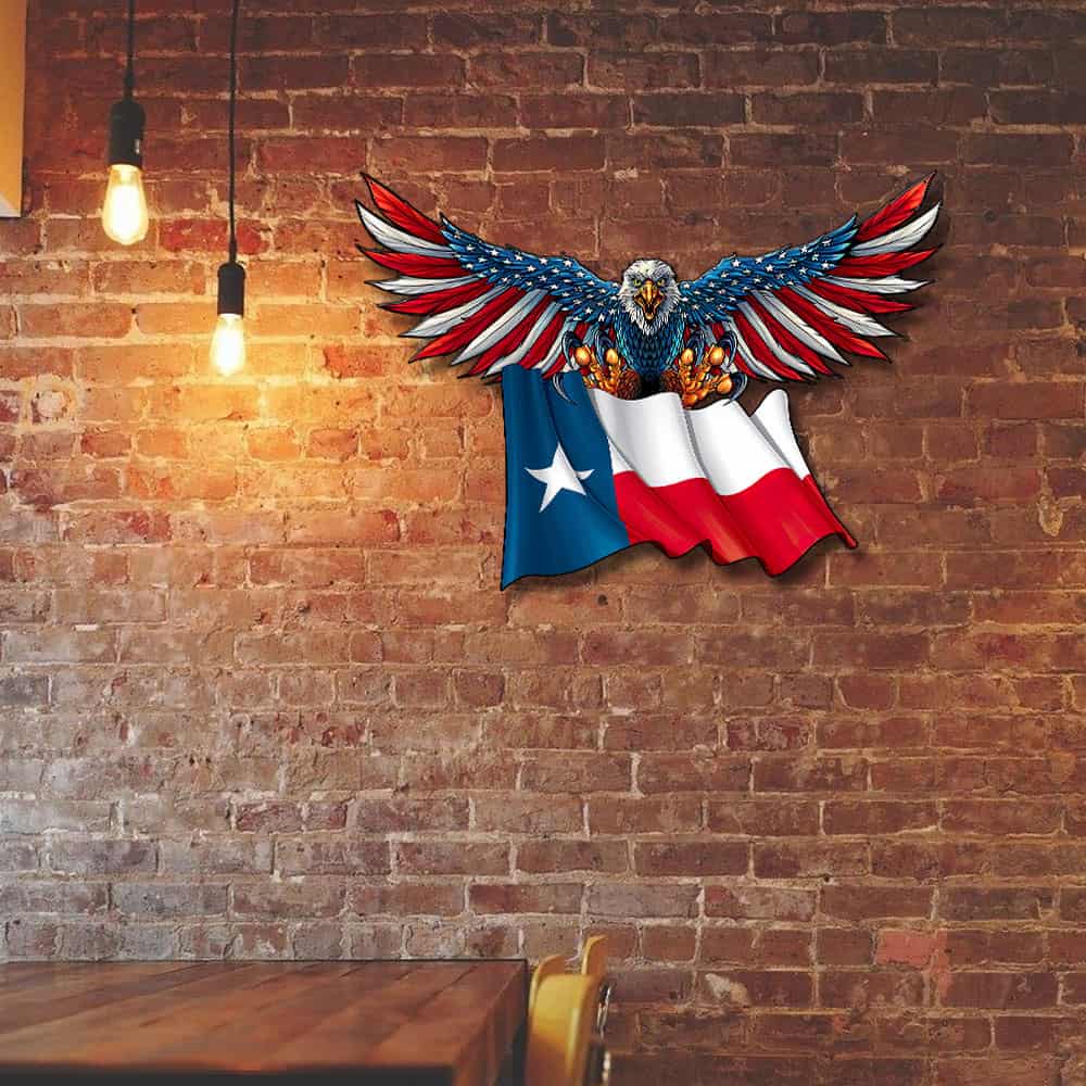 Texas Metal Sign American Eagle Texas Metal Sign Flagwix™ may day door hanger
