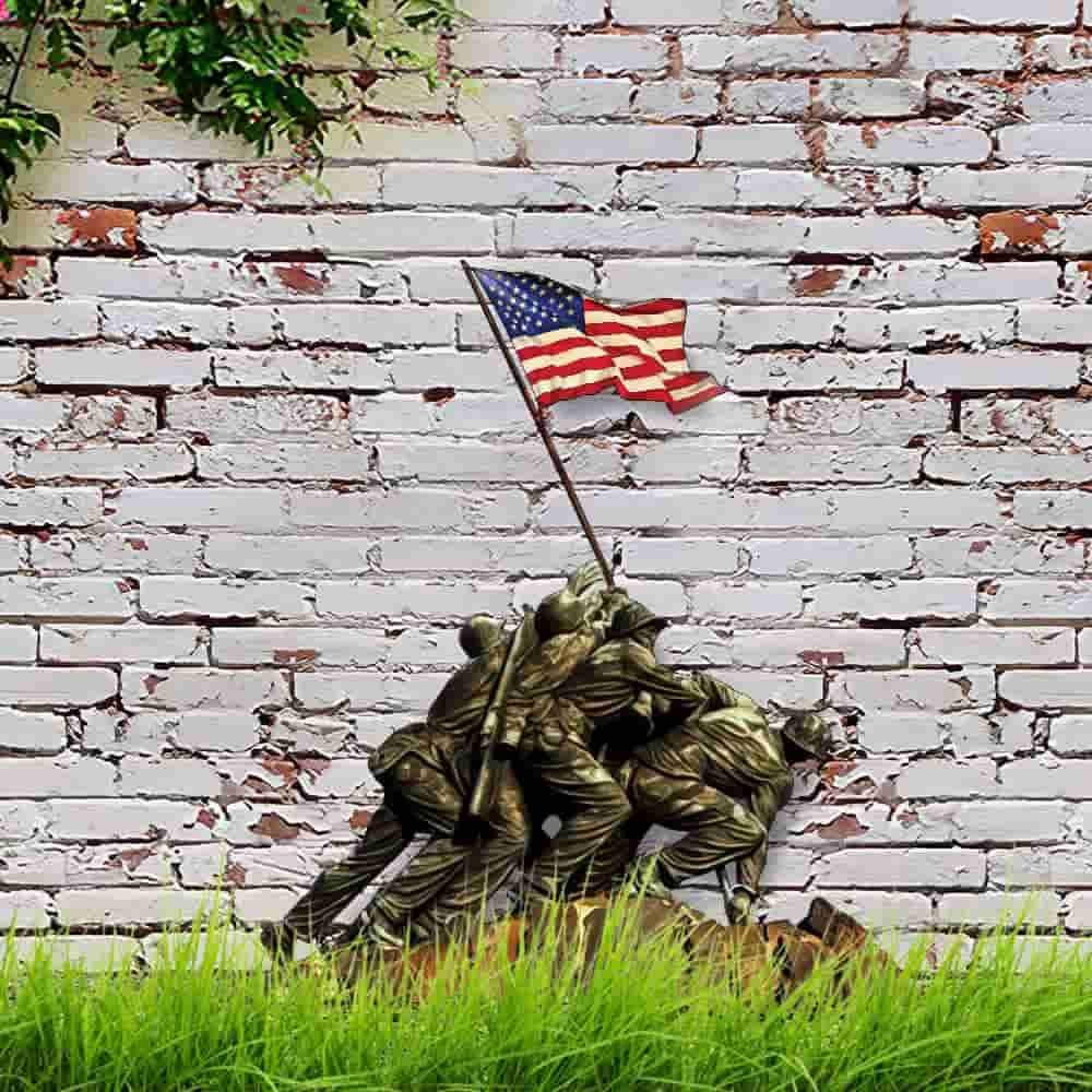 U.S. Military Memorial Garden Metal Sign Flagwix™ patriotic garden decor