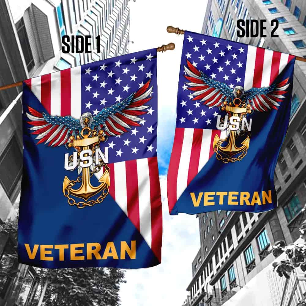 U.S. Navy E-7 Chief Petty Officer American Eagle Veteran Flag