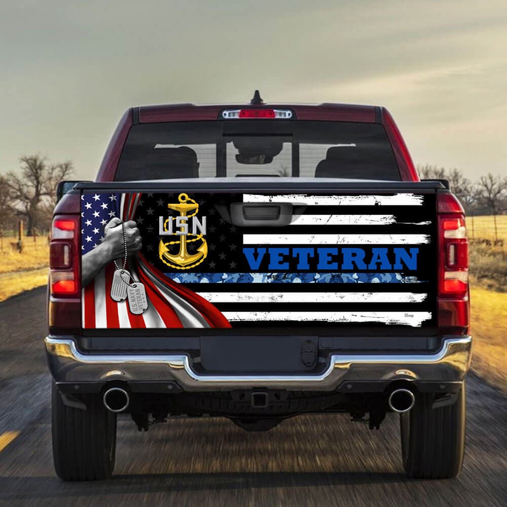 U.S. Navy Veteran Truck Tailgate Decal Sticker Wrap