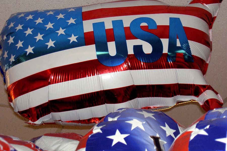 USA flag shaped balloon