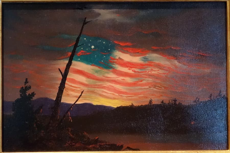 american flag painting