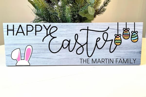 easter wood sign