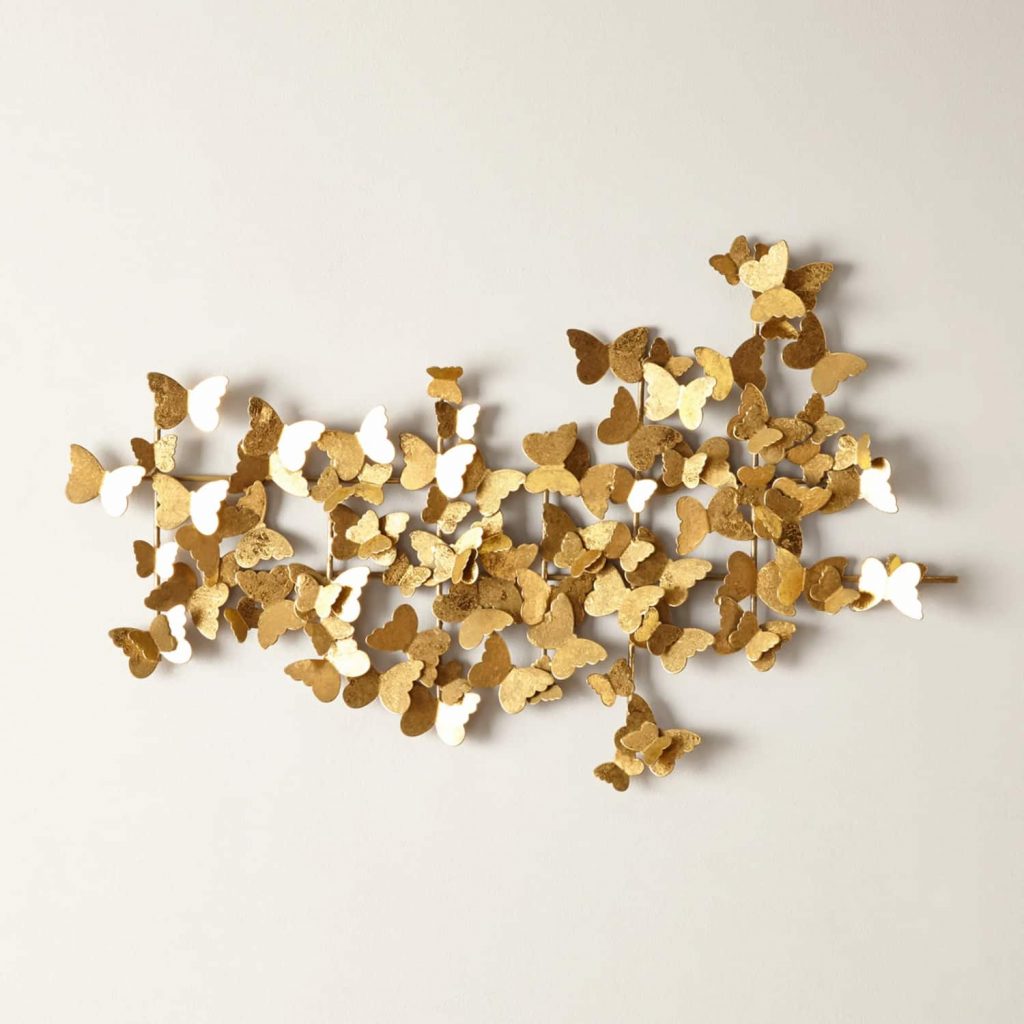 gold Butterfly Wall Sculpture