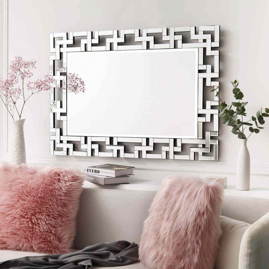 silver mirror wall decor