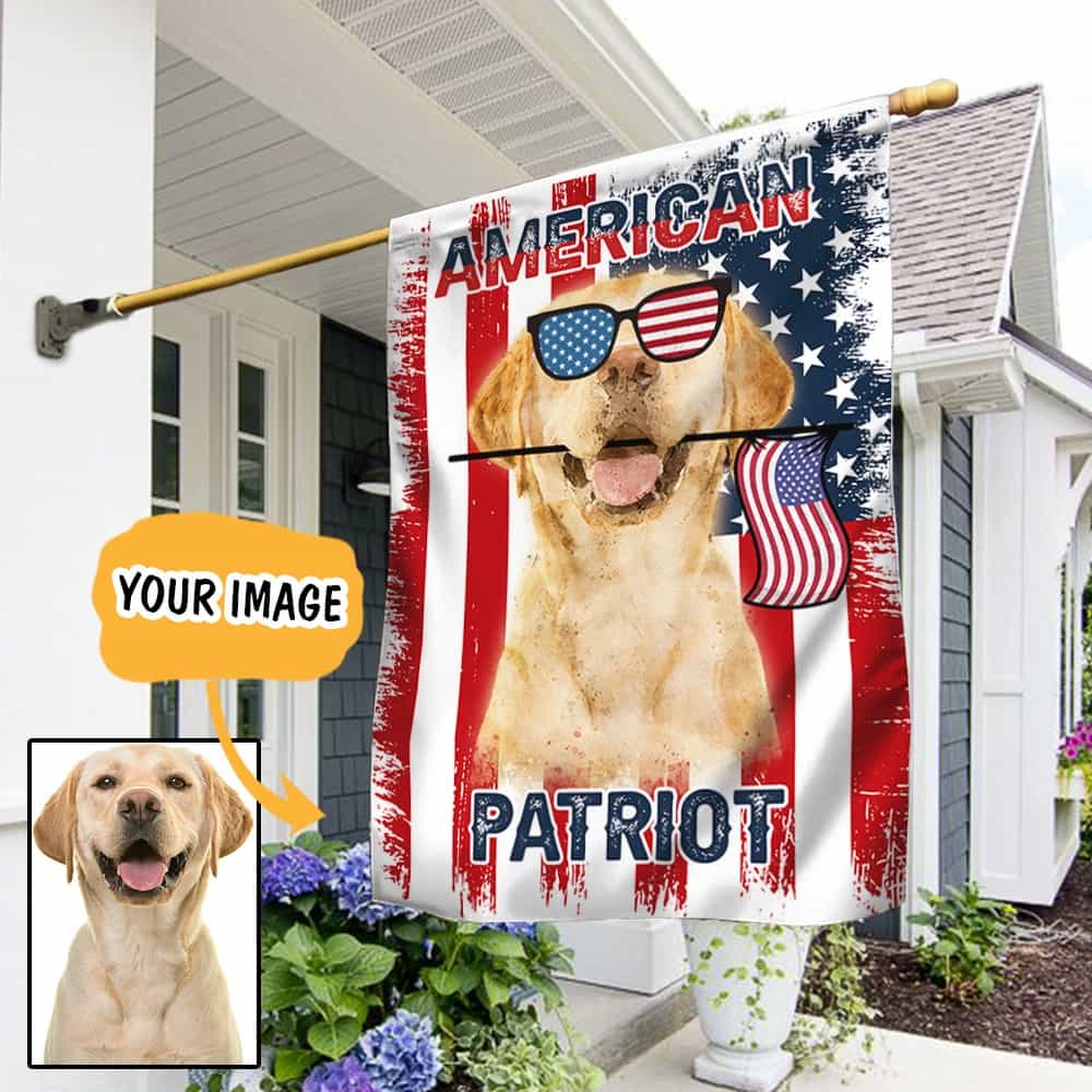 Custom Pictures Personalized Dog Image Flag American Patriot Flag