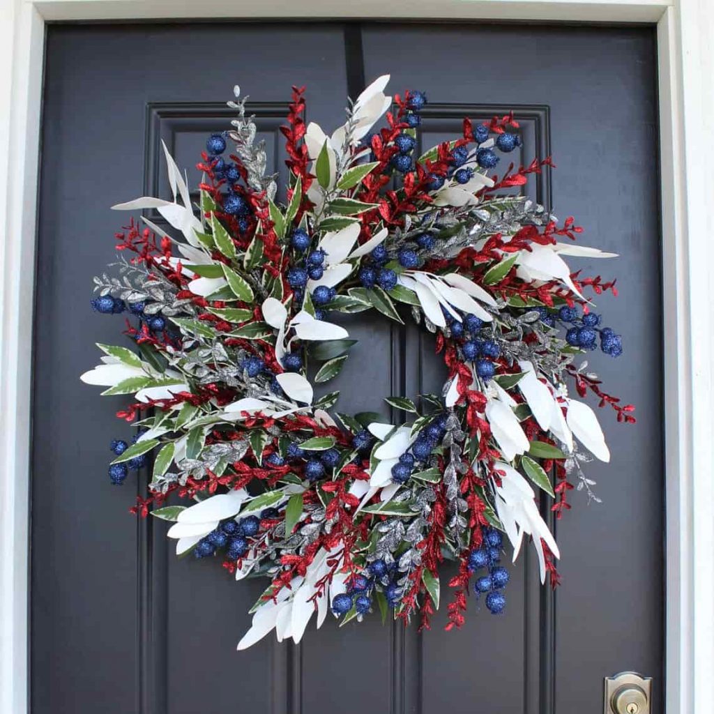 Patriotic Summer Front Door Wreath