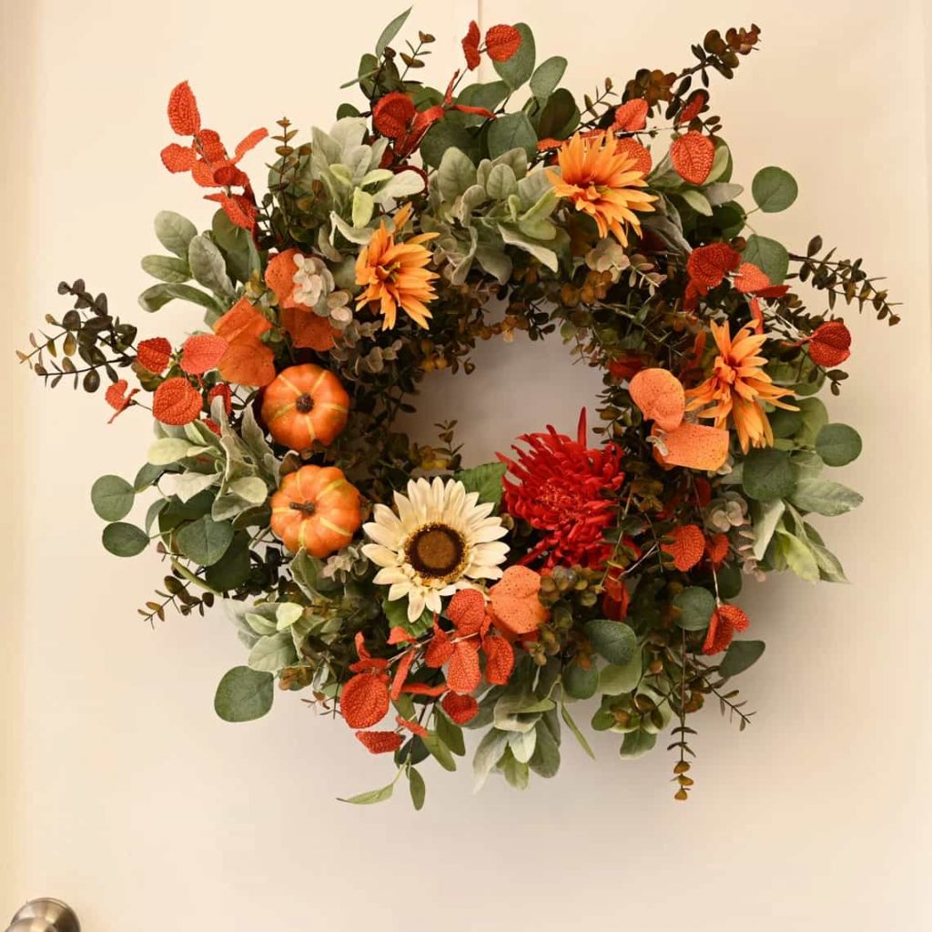 Farmhouse Fall Wreath Decoration for Front Door