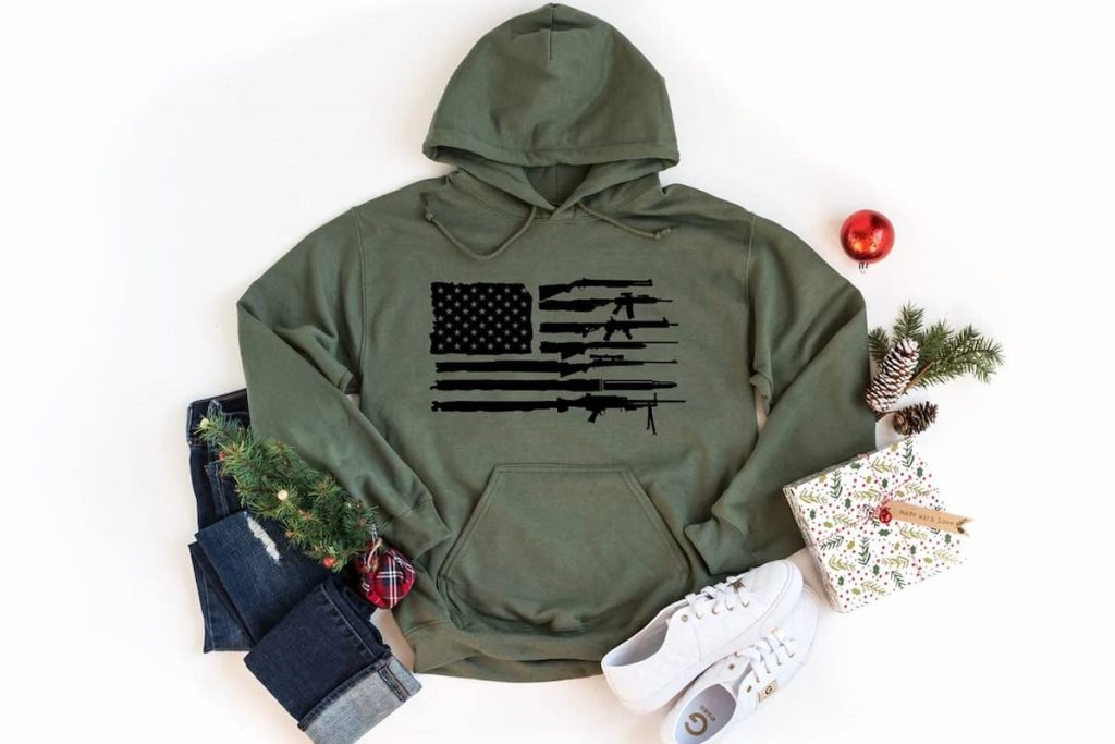 military hoodie tee