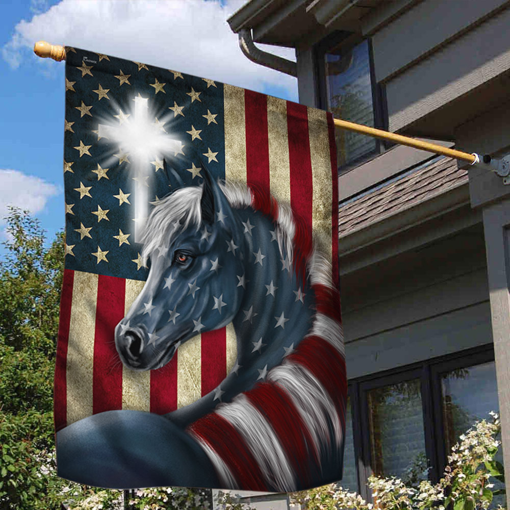 Patriot Horse American Flag