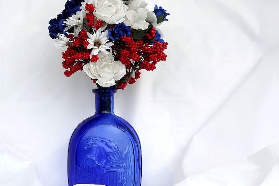 patriotic flower vase