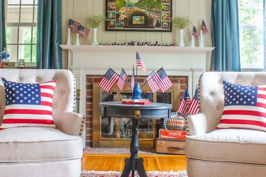 patriotic living room