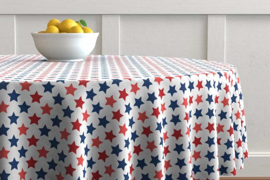 patriotic stars tablecloth