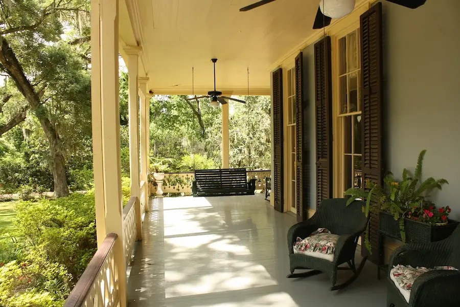 sitting area at a porch