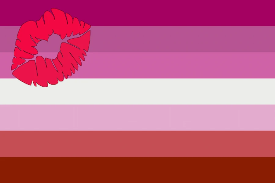 Lesbian Pride Flag 2x3 LGBTQIA Lesbian Pride LGBT Lesbian Sunset Flag WLW Orange 